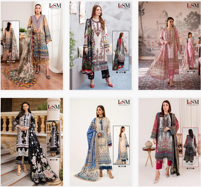 Parian Dream Vol 8 By Lsm Heavy Luxury Lawn Pakistani Dress Material Wholesale Shop In Surat
